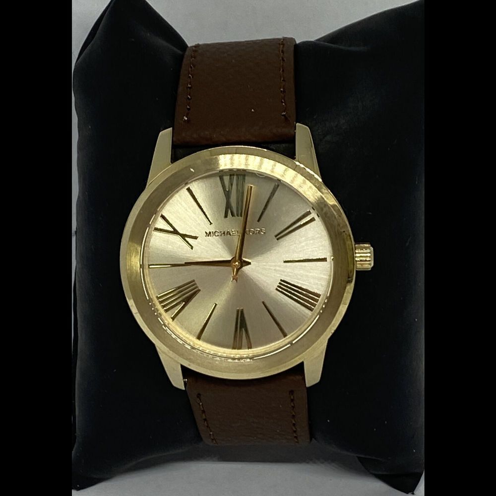 Michael Kors MK3490 Women's Brown Leather Analog Dial Quartz Wrist Watch HK995